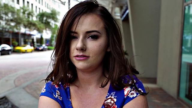 Shy Brunette Flashes