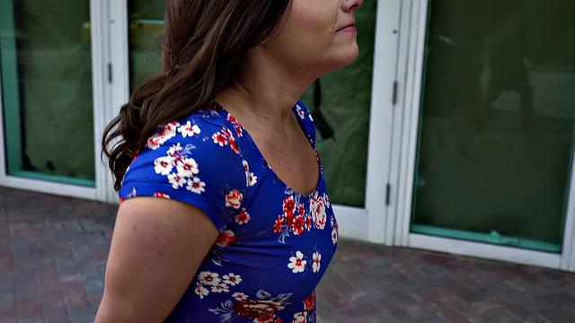 Shy Brunette Flashes