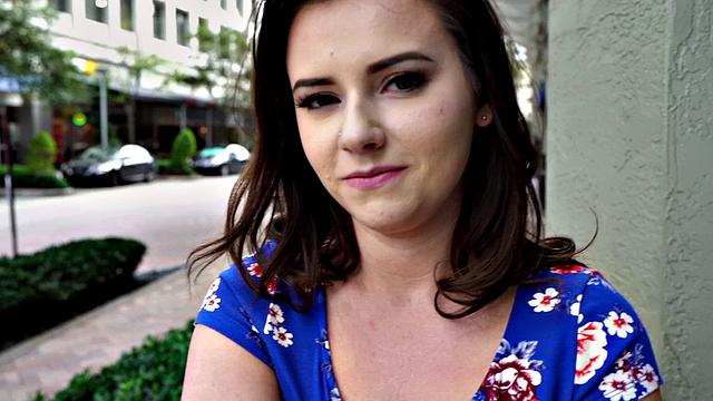 Shy Brunette Flashes