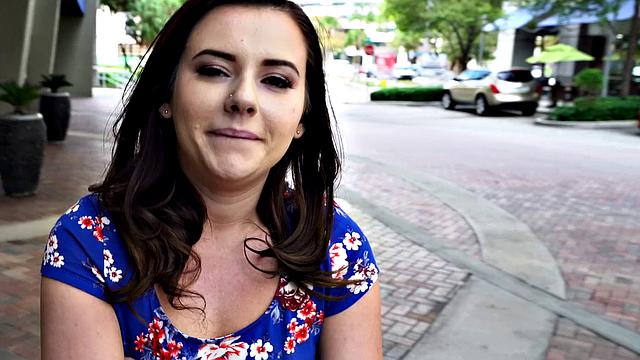 Shy Brunette Flashes