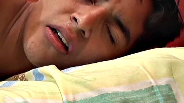 Latin twink Bernard wakes up with morning wood and decides to pleasure himself. With the covers off, he strips naked and thinks a cute boy fucking him would be ideal right now, but his finger will have to do.