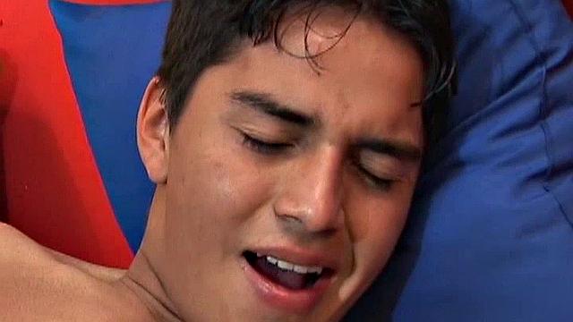 Latin twink Bernard wakes up with morning wood and decides to pleasure himself. With the covers off, he strips naked and thinks a cute boy fucking him would be ideal right now, but his finger will have to do.