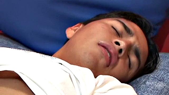 Latin twink Bernard wakes up with morning wood and decides to pleasure himself. With the covers off, he strips naked and thinks a cute boy fucking him would be ideal right now, but his finger will have to do.