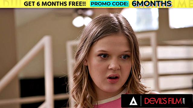 DEVILS FILM - Horny 18yo Coco Lovelock Squirts During Sex With Stepbrother