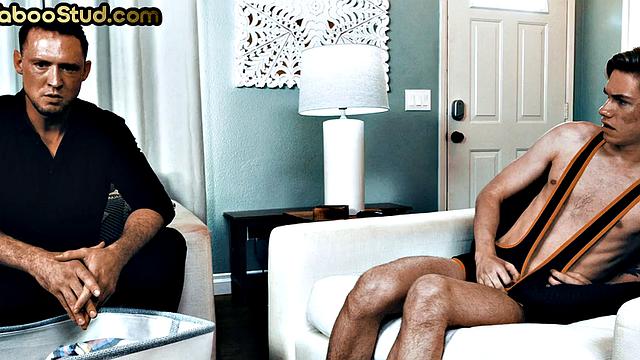 Kinky sex loving twink barebacked by DILF stepdaddy