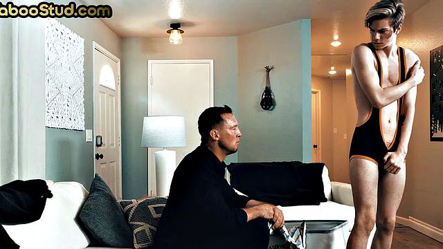 Kinky sex loving twink barebacked by DILF stepdaddy