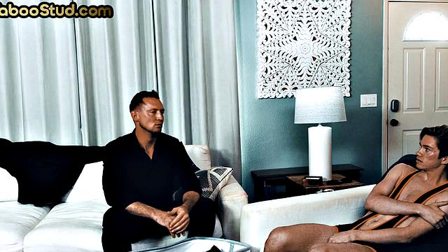 Kinky sex loving twink barebacked by DILF stepdaddy