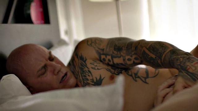 Petite Asian babe riding stepdad's cock teasing