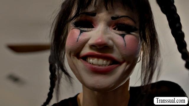 My clown caught me masturbating