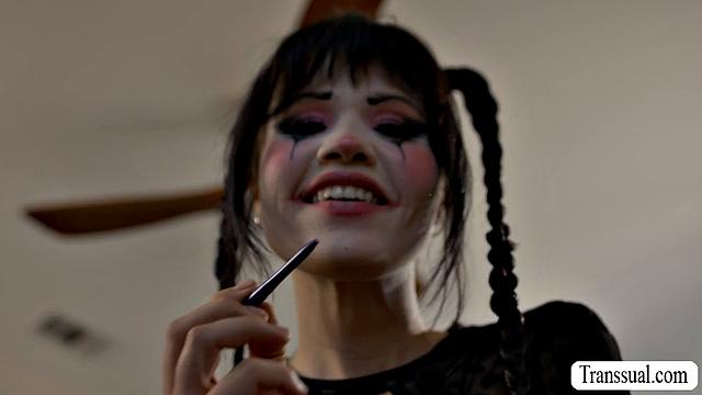 My clown caught me masturbating