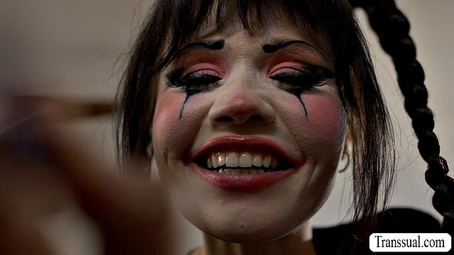 My clown caught me masturbating