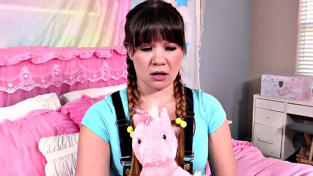 Brunette rides taboo POV dick before missionary