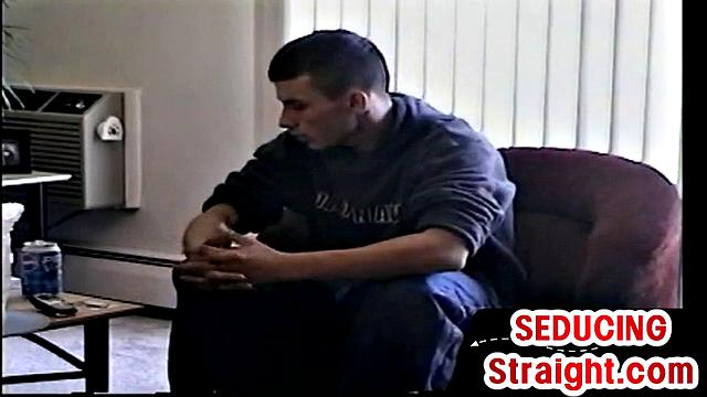 21yo straight twink with hairy cock jerks for gay buddy