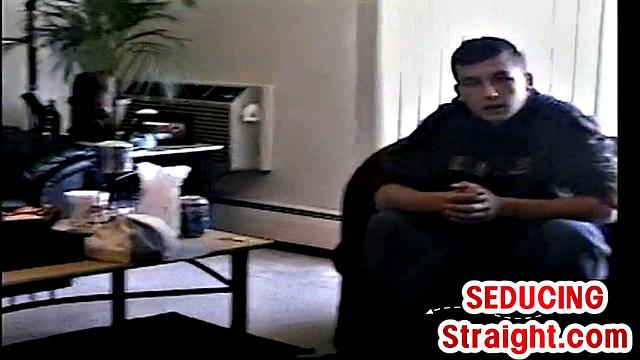 21yo straight twink with hairy cock jerks for gay buddy