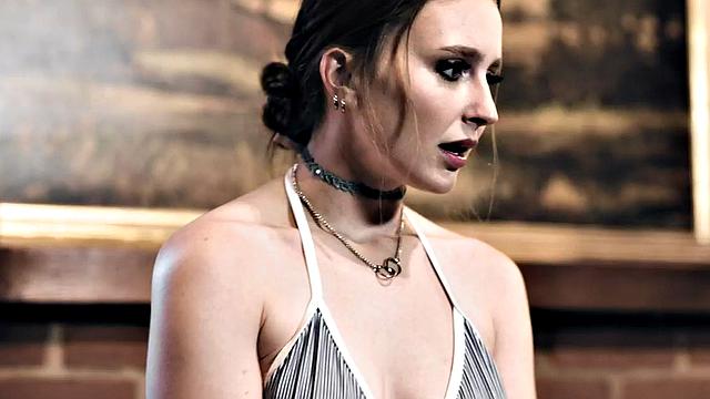 Stepdaughter fucked by stepdad and friend in threesome