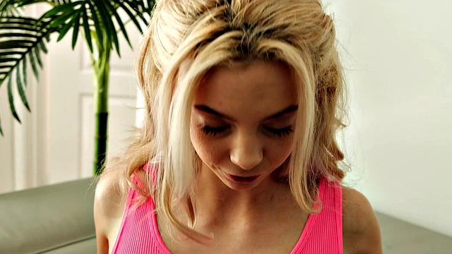 Blonde Teen Jojo Austin Diddles Her Clit and Cums on Camera