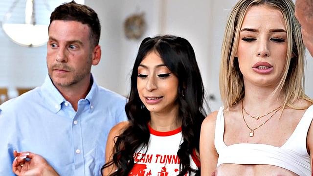 Hard Babes Help Their Stepdads Cum