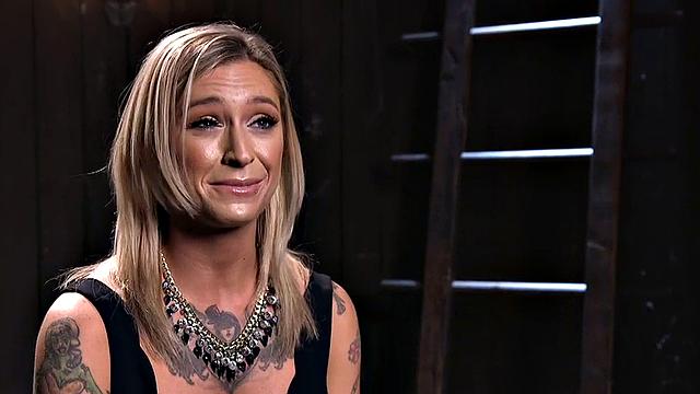 Sub tattooed babe toyed by master in BDSM lesson