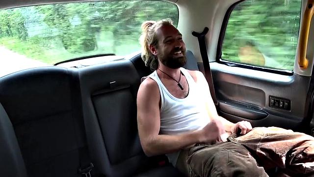 British cabby with huge boobs sucks and rides in reverse like a pro