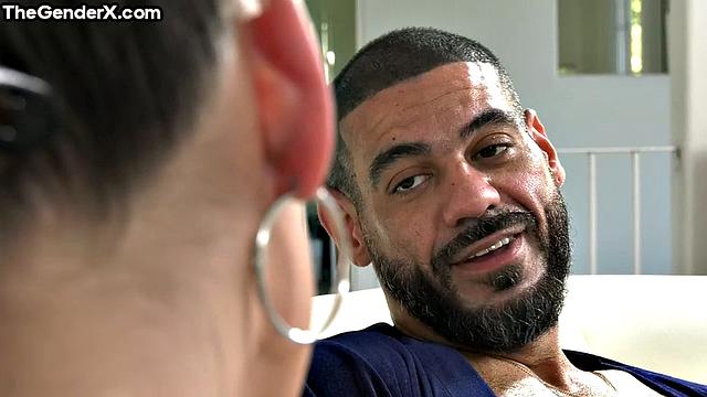 Big TS goddess gets barebacked by BF