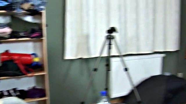 Guy gets straponned in doggy for the first time