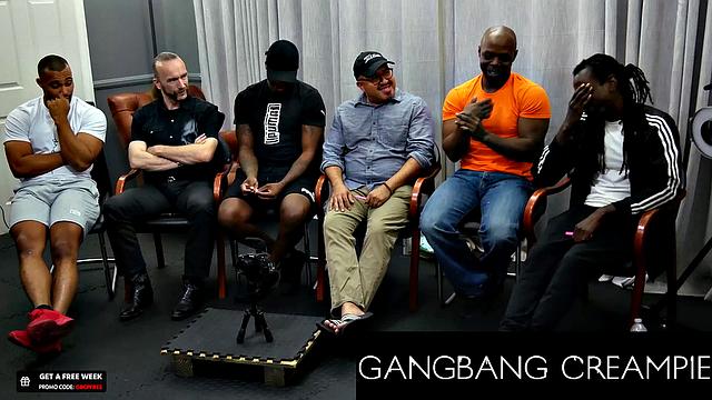 GangbangCreampie - Redhead Mega Babe Squirts In Juicy Gangbang