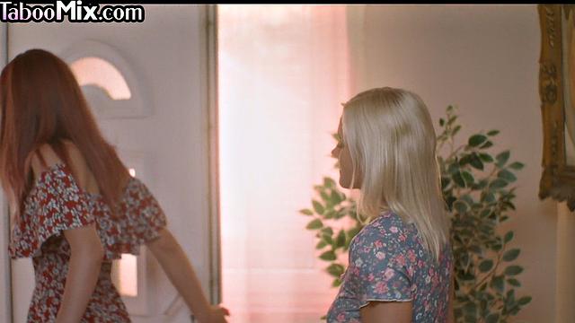 Blonde strapon fucking her horny GF