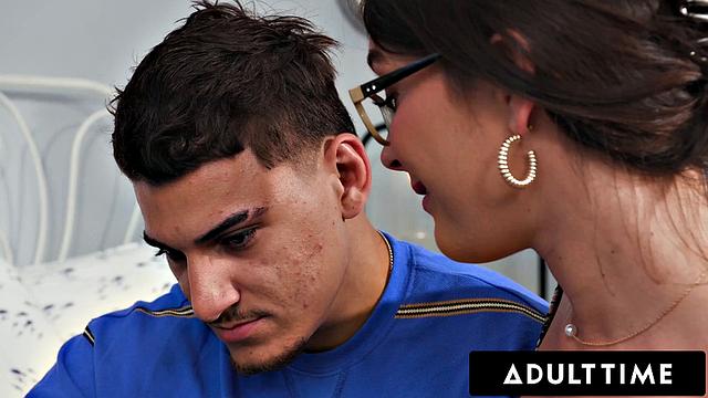 ADULT TIME - Katrina Colt Comforts Nervous Stepson By Letting Him Fuck Her Ass