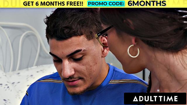 ADULT TIME - Katrina Colt Comforts Nervous Stepson By Letting Him Fuck Her Ass