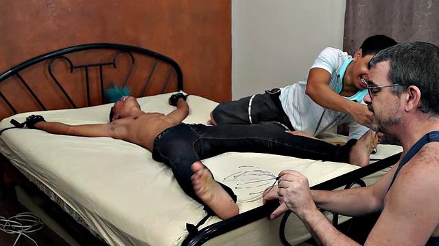 The levels of ticklishness on Alex truly go through the roof. We always send this ticklish twink into a world of hysterical laughter every time we strap him down.