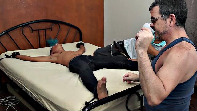 The levels of ticklishness on Alex truly go through the roof. We always send this ticklish twink into a world of hysterical laughter every time we strap him down.