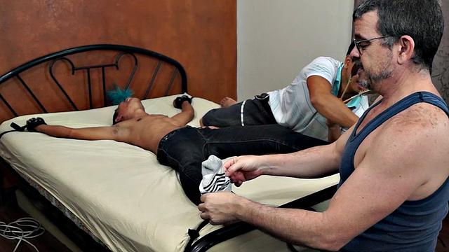 The levels of ticklishness on Alex truly go through the roof. We always send this ticklish twink into a world of hysterical laughter every time we strap him down.