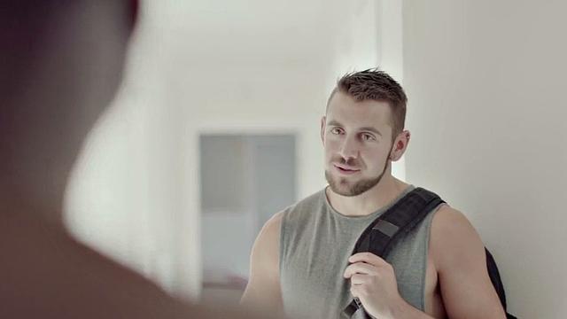 Black wild guy fucks white stud hardcore in anal