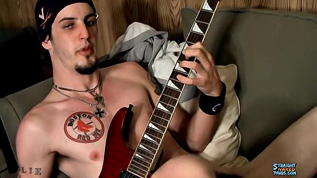 Naked Rocker Jacks His Dick - Axel
