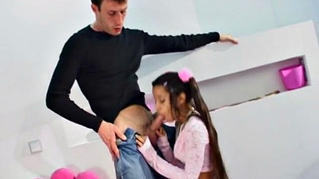 Little Lupe giving head and slurping up