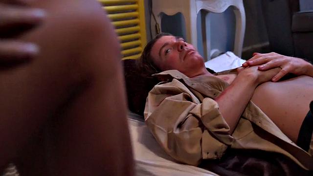 Hostel MILFs sharing cock after pussylicking in 3-way