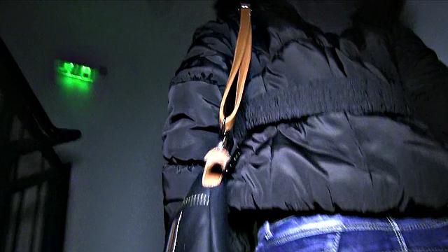 Young blonde with tattoos loves to suck and fuck for cash in public