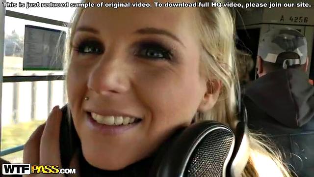 Live footage with blonde DJ Girl