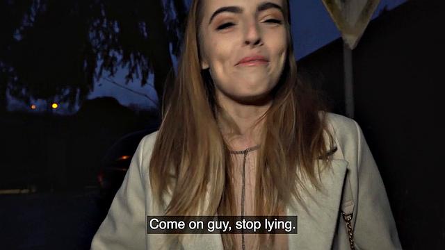 Picked up petite 21yo in pantyhose POV cockriding