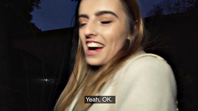 Picked up petite 21yo in pantyhose POV cockriding