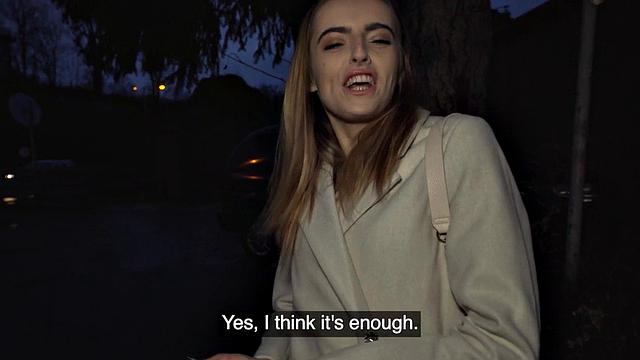 Picked up petite 21yo in pantyhose POV cockriding