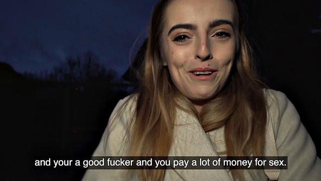 Picked up petite 21yo in pantyhose POV cockriding