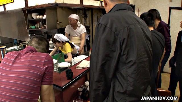 Mimi Asuka fucked in a restaurant public