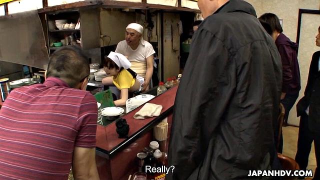 Mimi Asuka fucked in a restaurant public
