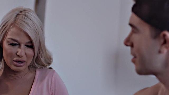 Stepmom in heels gets licked and fucked by stepson