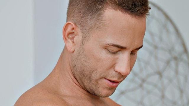 Eager guy masturbating in solo session