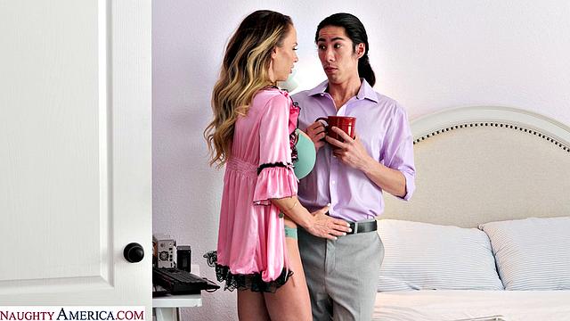 British MILF McKenzie Lee Seduces Young Stud David