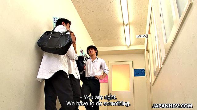 Satsuki Kirioka gets three cocks in her pussy