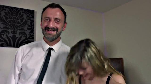 Submissive English slut dommed and fed with master's cum