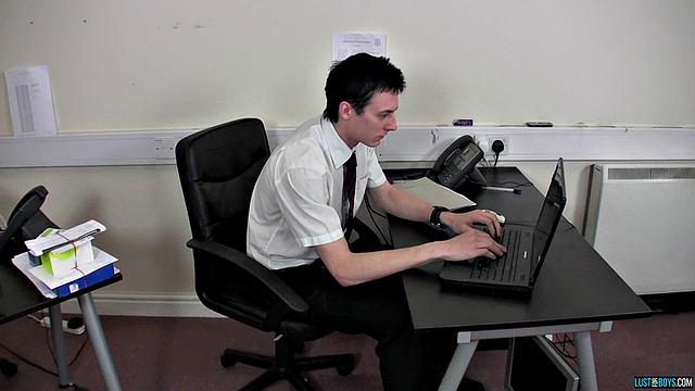 Office Squirt with Cum - Evan Zero